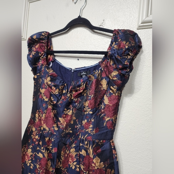 Lulu's Black and Red Floral Jumpsuit - Picture 8 of 10